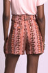 Mila Textured High-Waisted Shorts - Macedonia